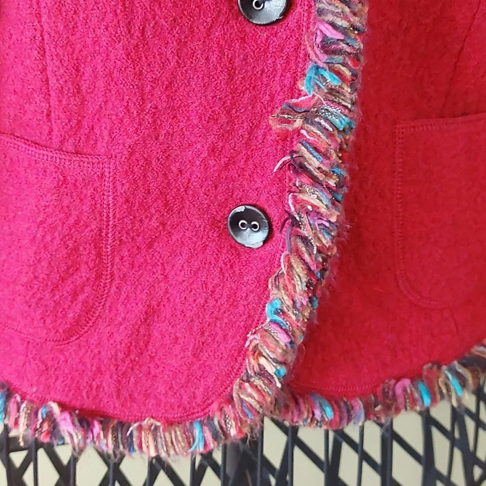 "Ruby Rd." SIZE PL, 100% red wool jacket - Picture 4 of 7